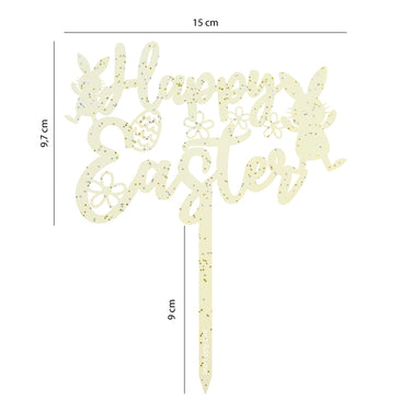 Topper Happy Easter c/ Coelhos